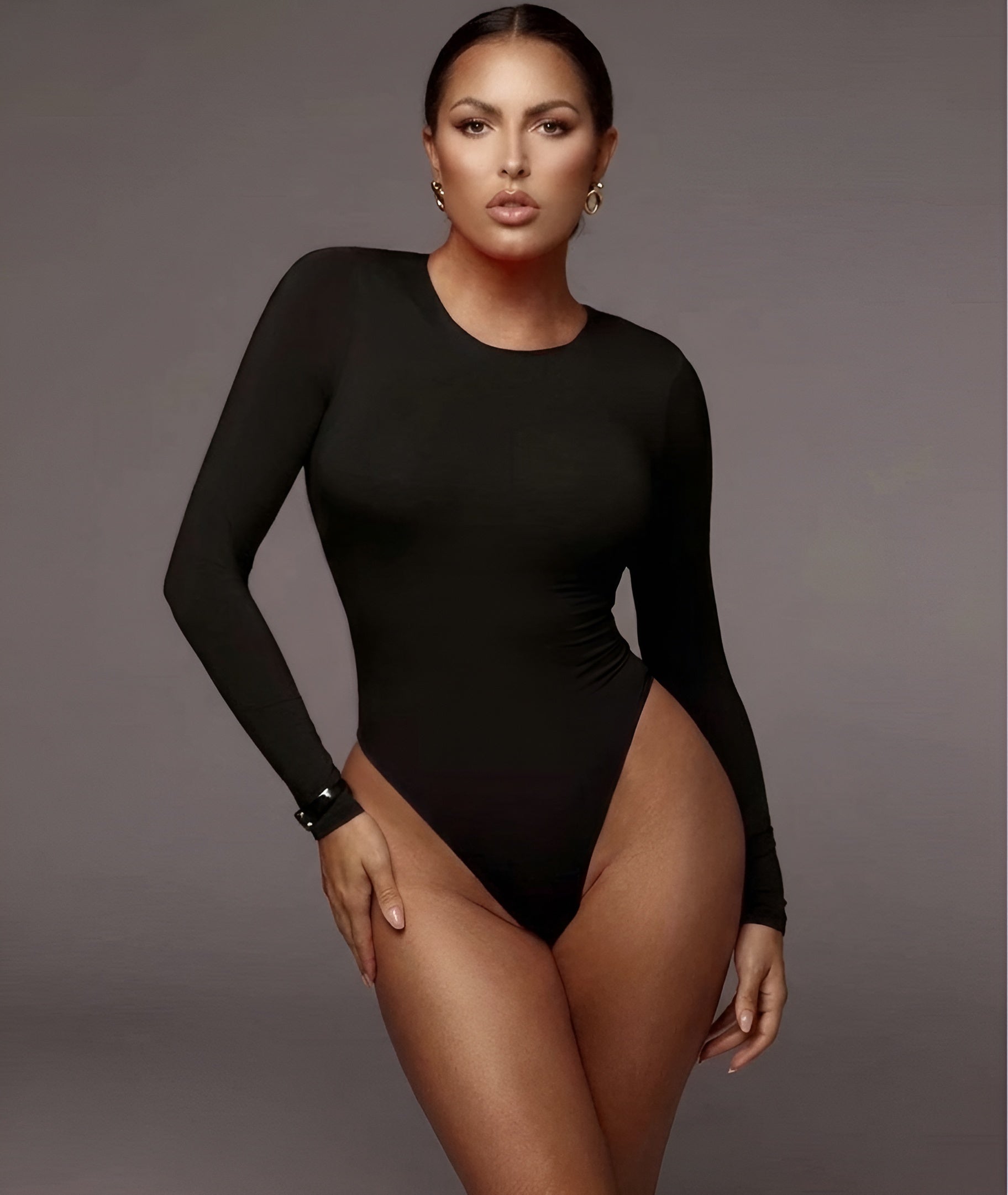 Zush Ladies Long Sleeve Crew Neck Bodysuit