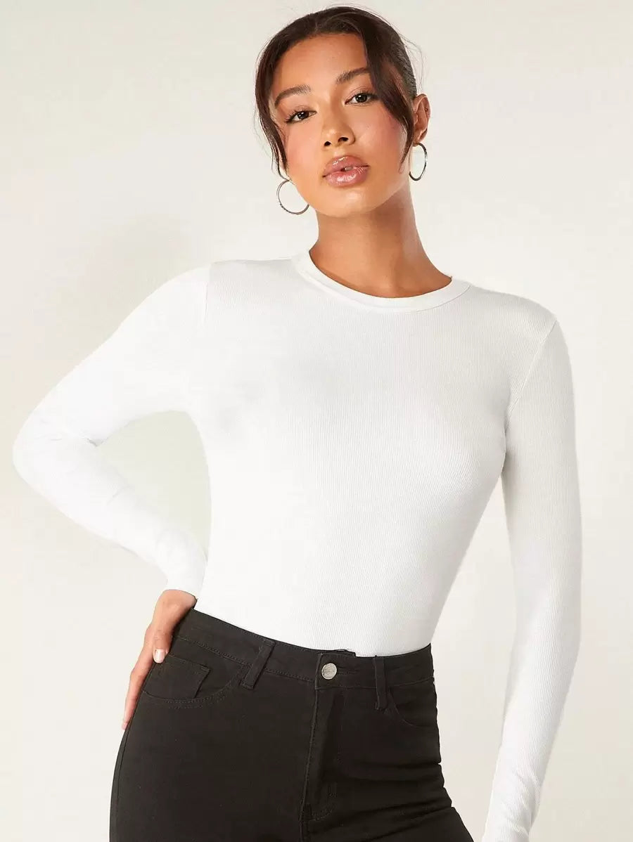 Zush Basic Women's Crew Neck Long Sleeve T-Shirt- 2 Pack