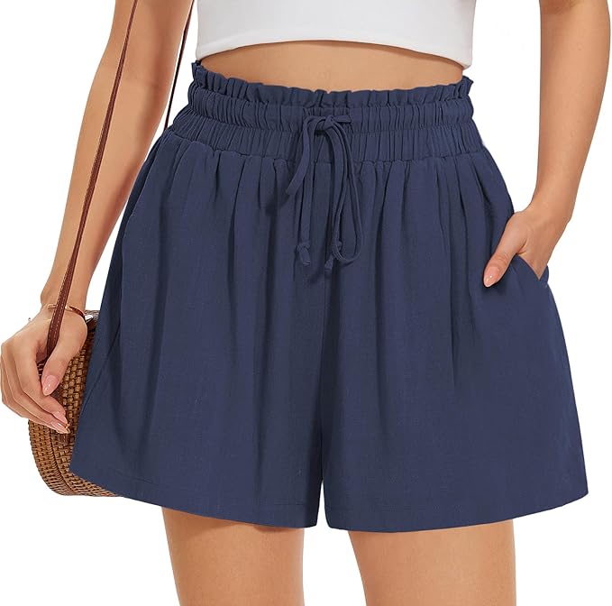 Zush Ladies Summer Linen Shorts With Pockets