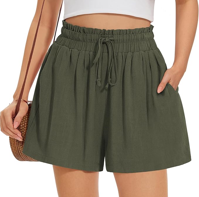 Zush Ladies Summer Linen Shorts With Pockets