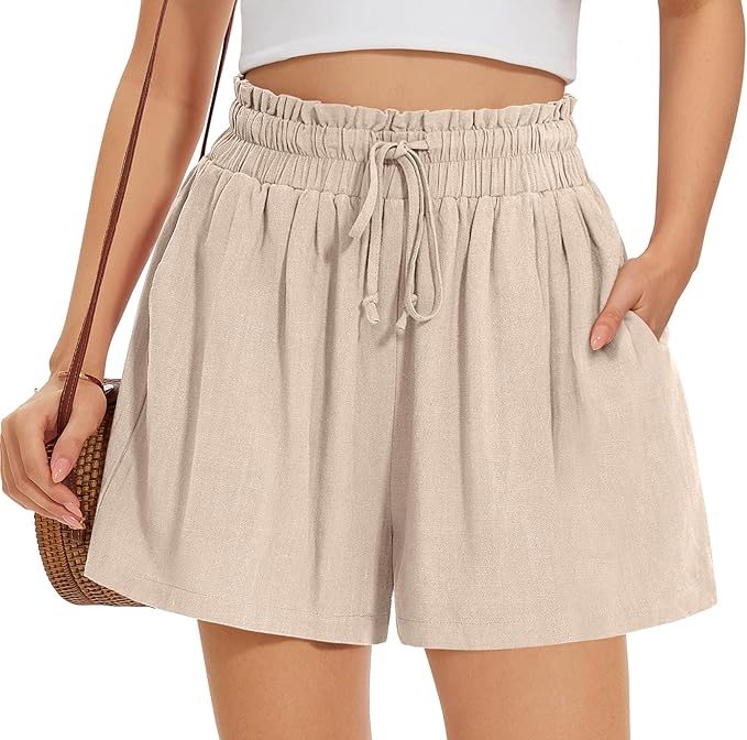 Zush Ladies Summer Linen Shorts With Pockets