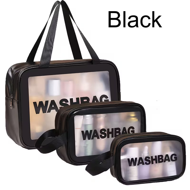 3 Piece Waterproof Toiletry Bag with Handle