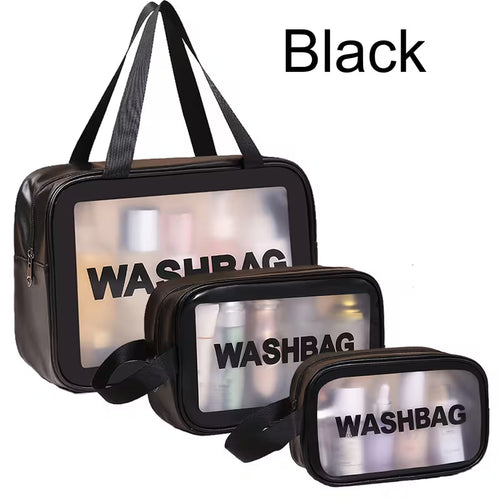 3 Piece Waterproof Toiletry Bag with Handle