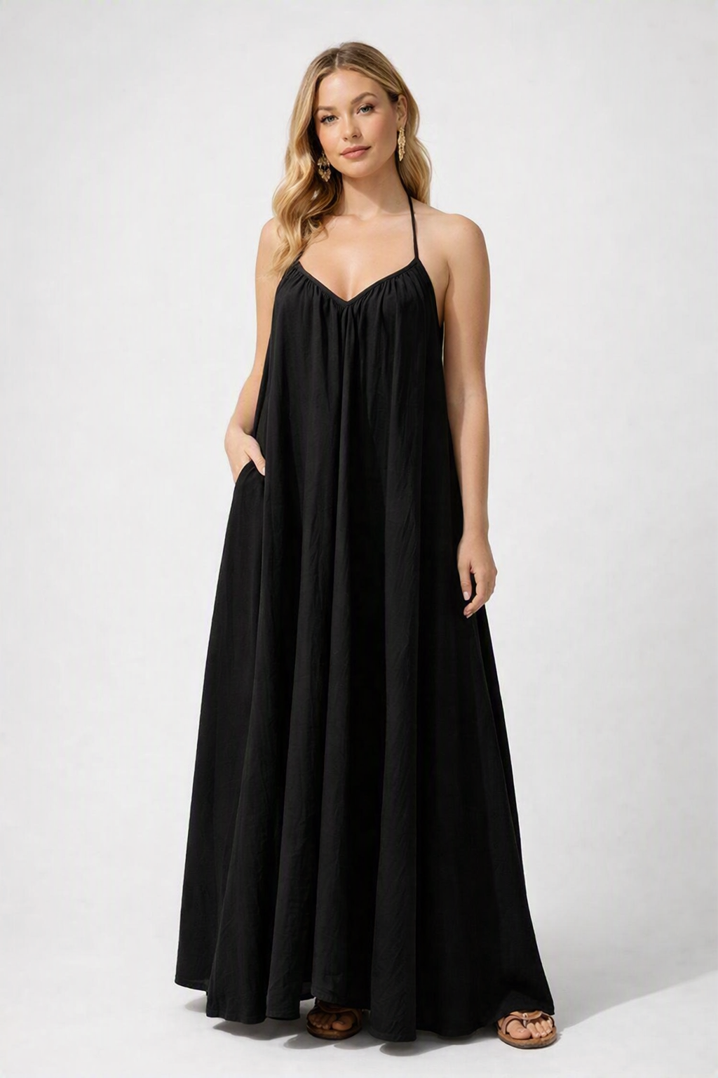 Zush Ladies Breezy Spaghetti Strap Maxi Dress