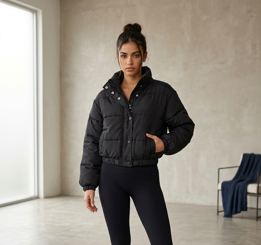 Zush Ladies Cropped Puffer Jacket