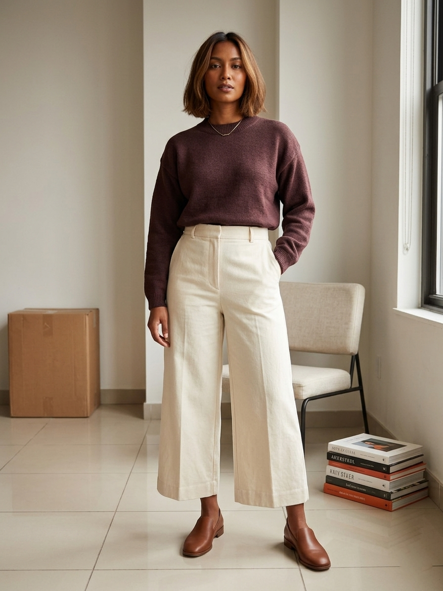 Zush Ladies Crew neck knit pullover sweater
