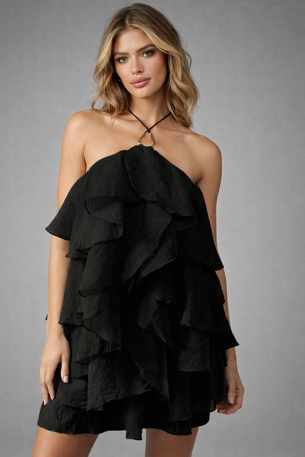 Zush Ladies Tiered Ruffle Mini Dress