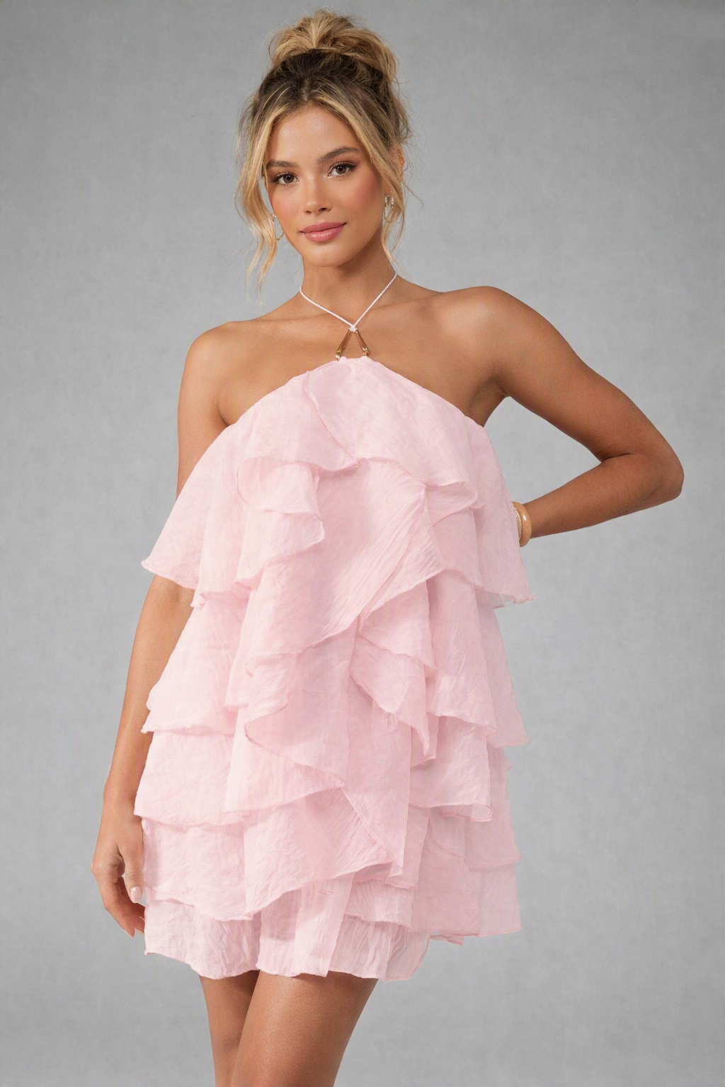 Zush Ladies Tiered Ruffle Mini Dress
