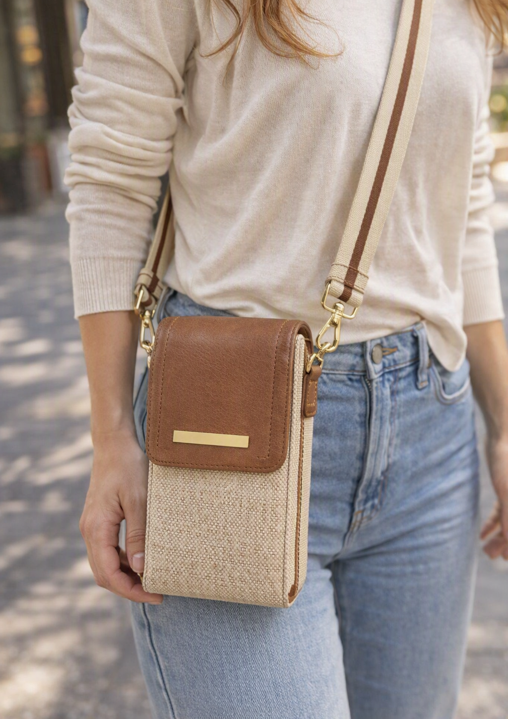 Valerie & Co. Tan Crossbody Bag