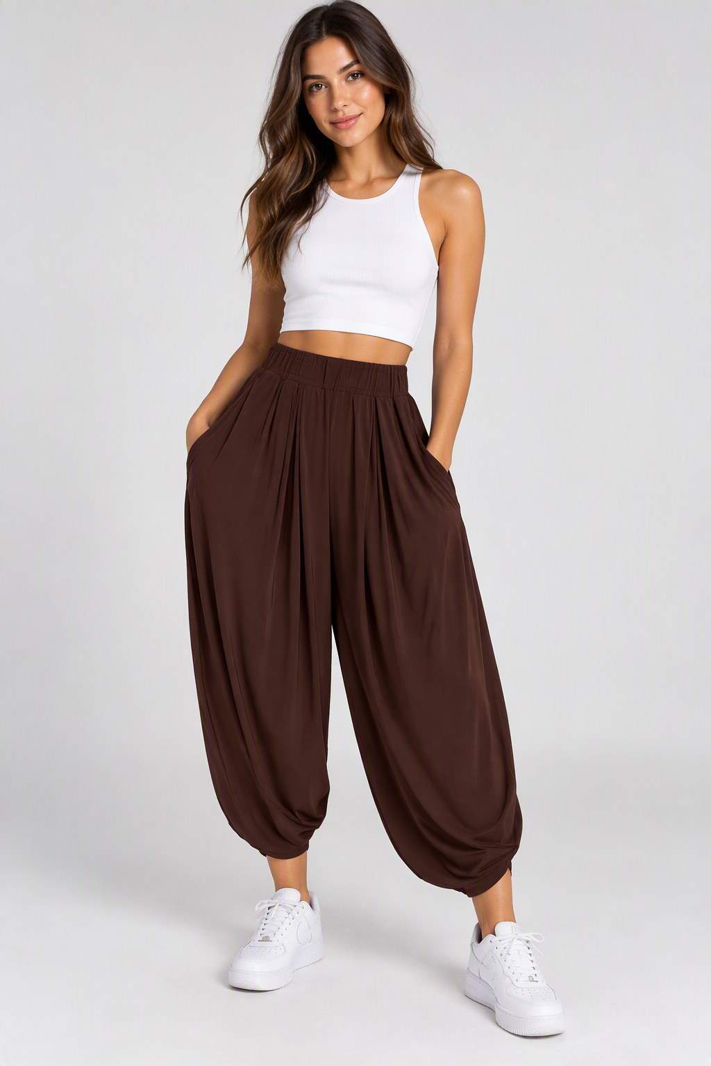 Zush Ladies Draped Harem Style Pants