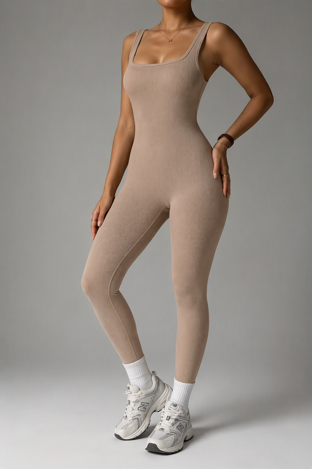 Zush Ladies Seamless Ribbed Unitard Jumpsuit
