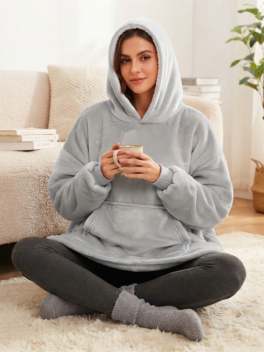 Zush Unisex Snuggle Hoodie Blanket