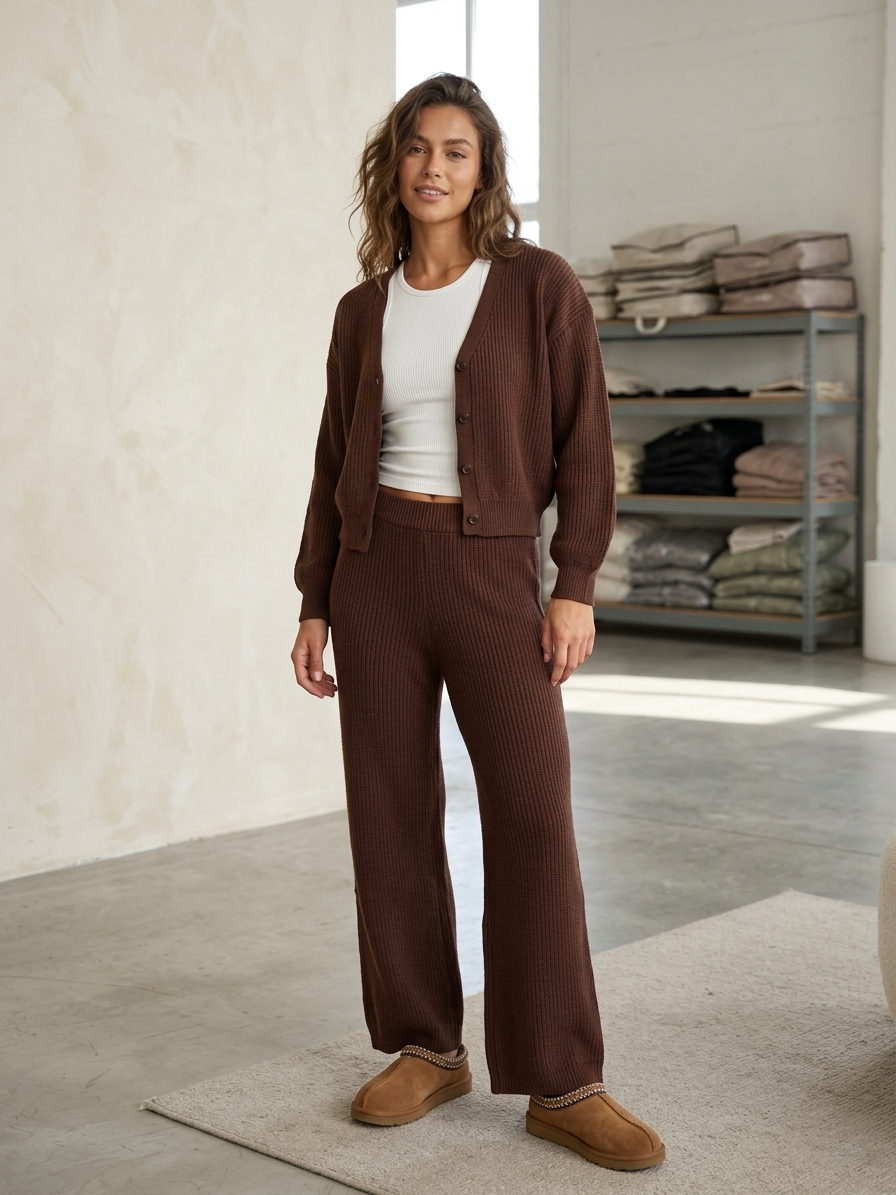 Zush Ladies Knit Loungewear Set