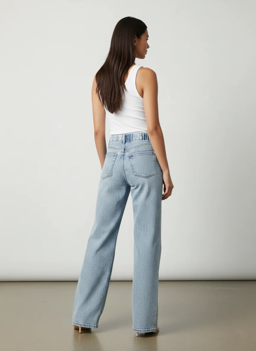 Zush Ladies Wide Leg Light Wash Jeans