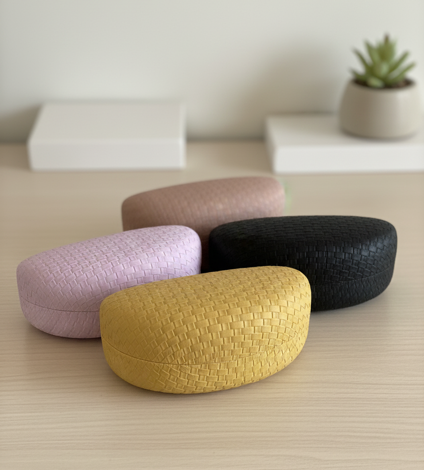 Woven Textured hard shell Sunglasses case