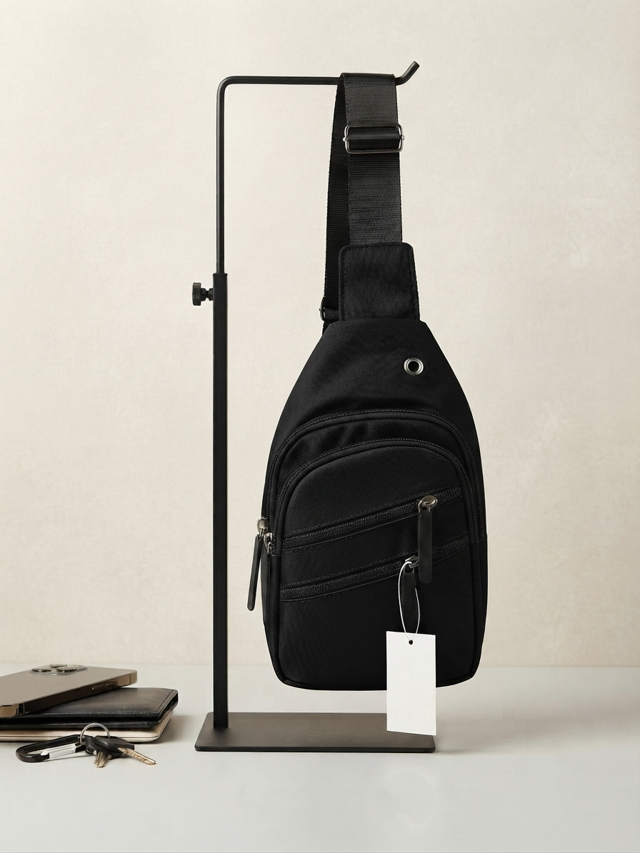 Unisex Multi-Pocket Crossbody Sling Bag