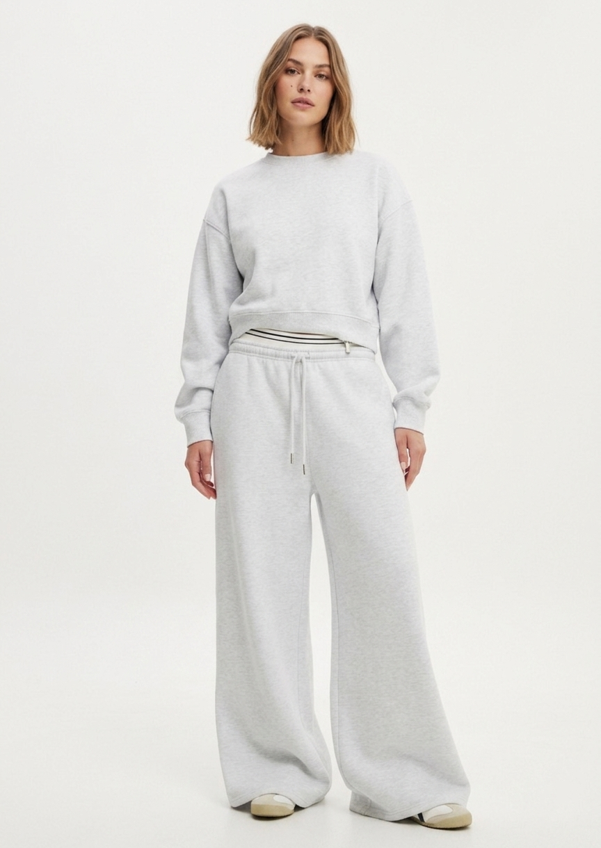 Zush Ladies Drawstring Wide Leg Sweatpants
