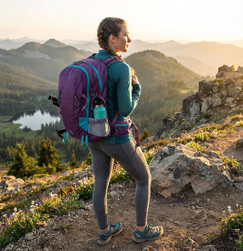 AIRVENTURE 40L Ultralight Hiking Daypack with Airflow Frame & Rain Cover