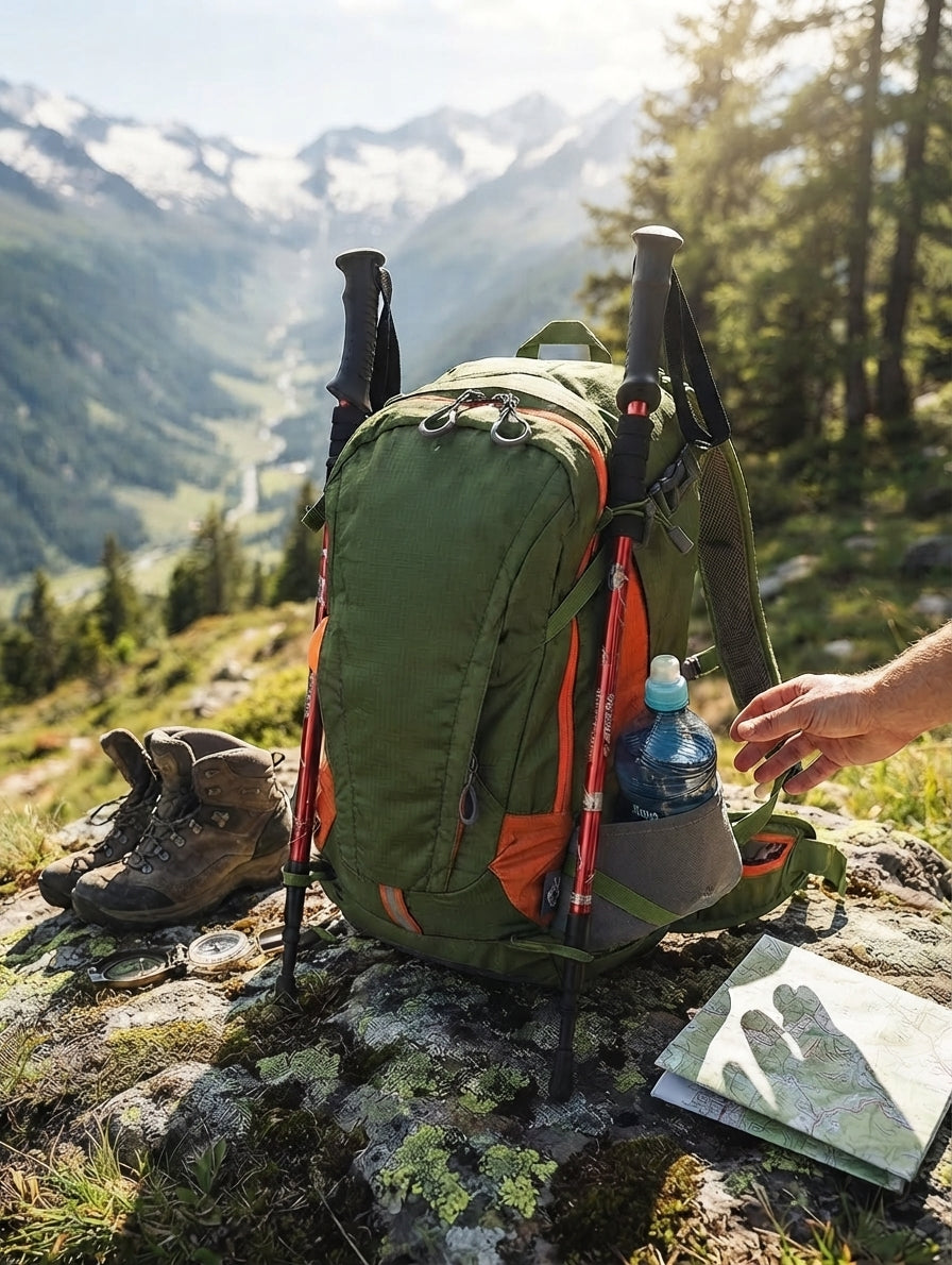 AIRVENTURE 40L Ultralight Hiking Daypack with Airflow Frame & Rain Cover