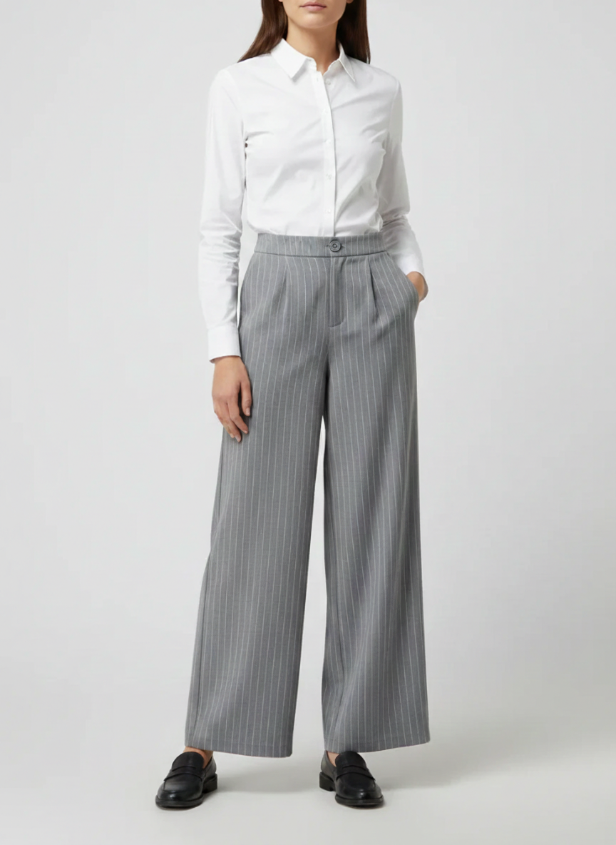 Zush Ladies Pinstripe Wide-Leg Pants