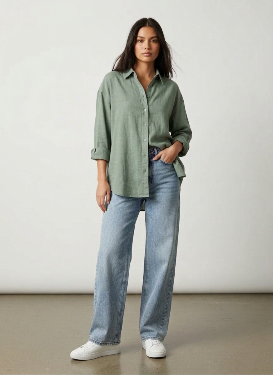 Zush Ladies Wide Leg Light Wash Jeans