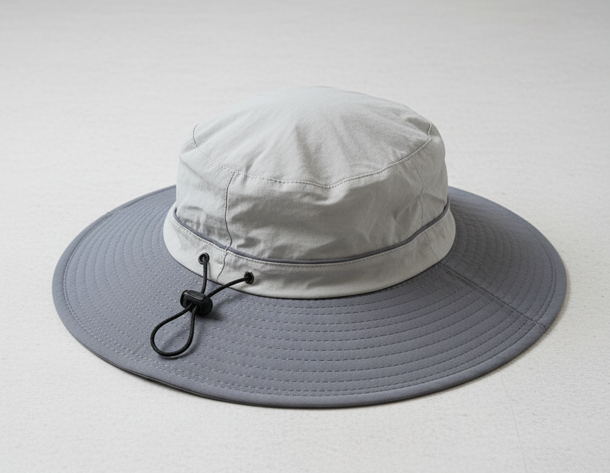 Two-Tone Fisherman Hat with adjustable drawstring