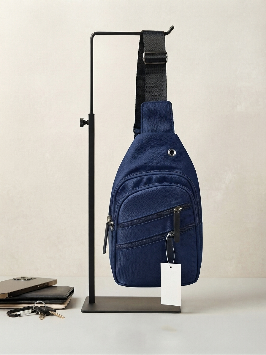 Unisex Multi-Pocket Crossbody Sling Bag
