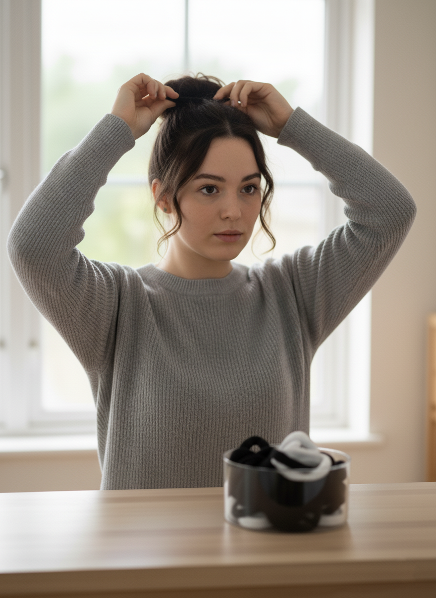 DailyLoops Black and White Hair Elastics - Pack of 50