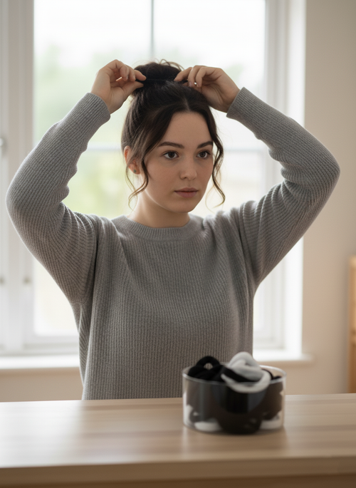 DailyLoops Black and White Hair Elastics - Pack of 50