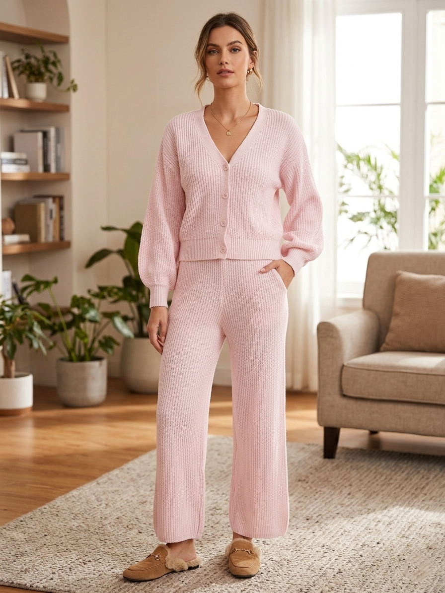 Zush Ladies Knit Loungewear Set