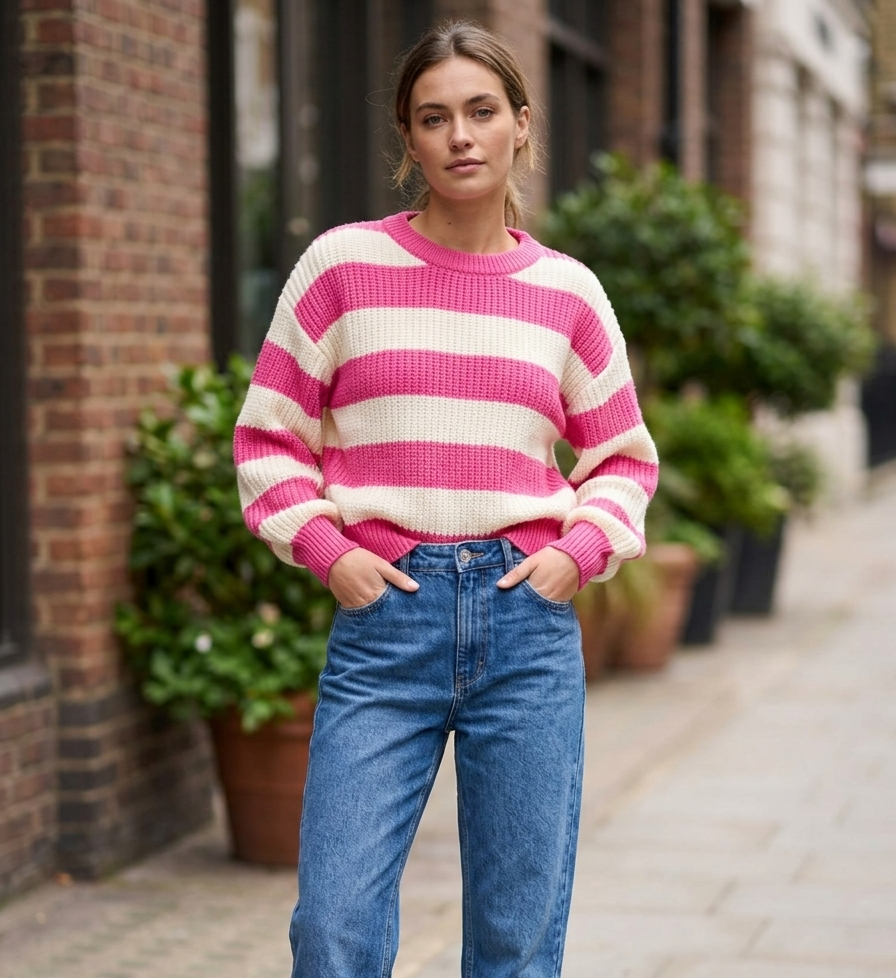 Zush Ladies Striped Knit Sweater