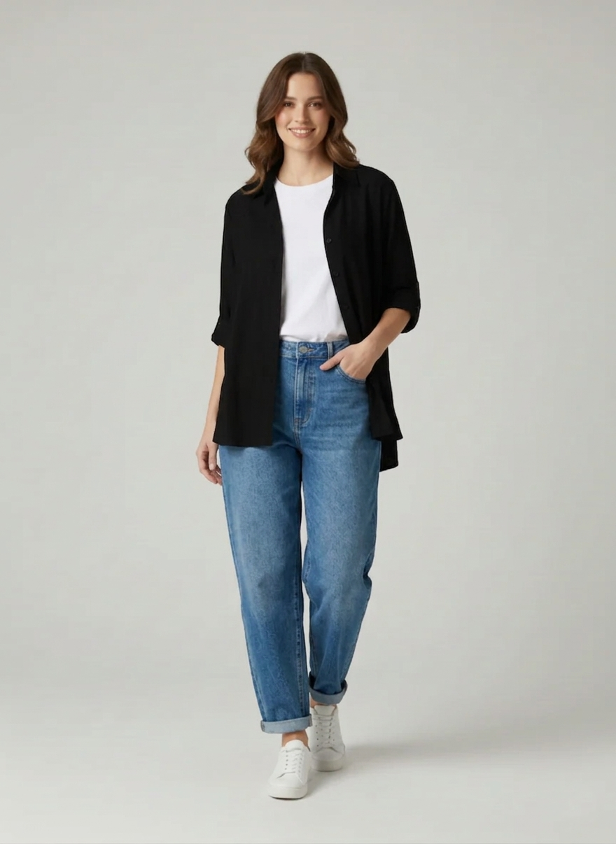 Zush Ladies Cotton Button-Up Collar Shirt