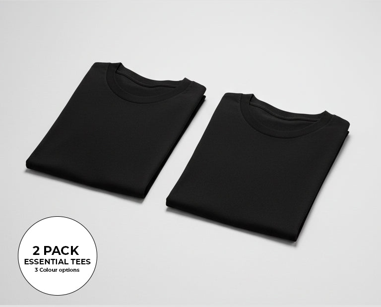 Zush Casual Versatile Solid Colour Crew Neck Short Sleeve T-Shirt - 2 Pack