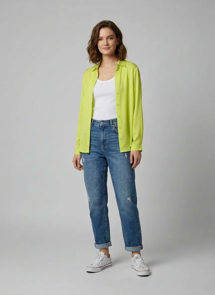 Zush Ladies Cotton Button-Up Collar Shirt