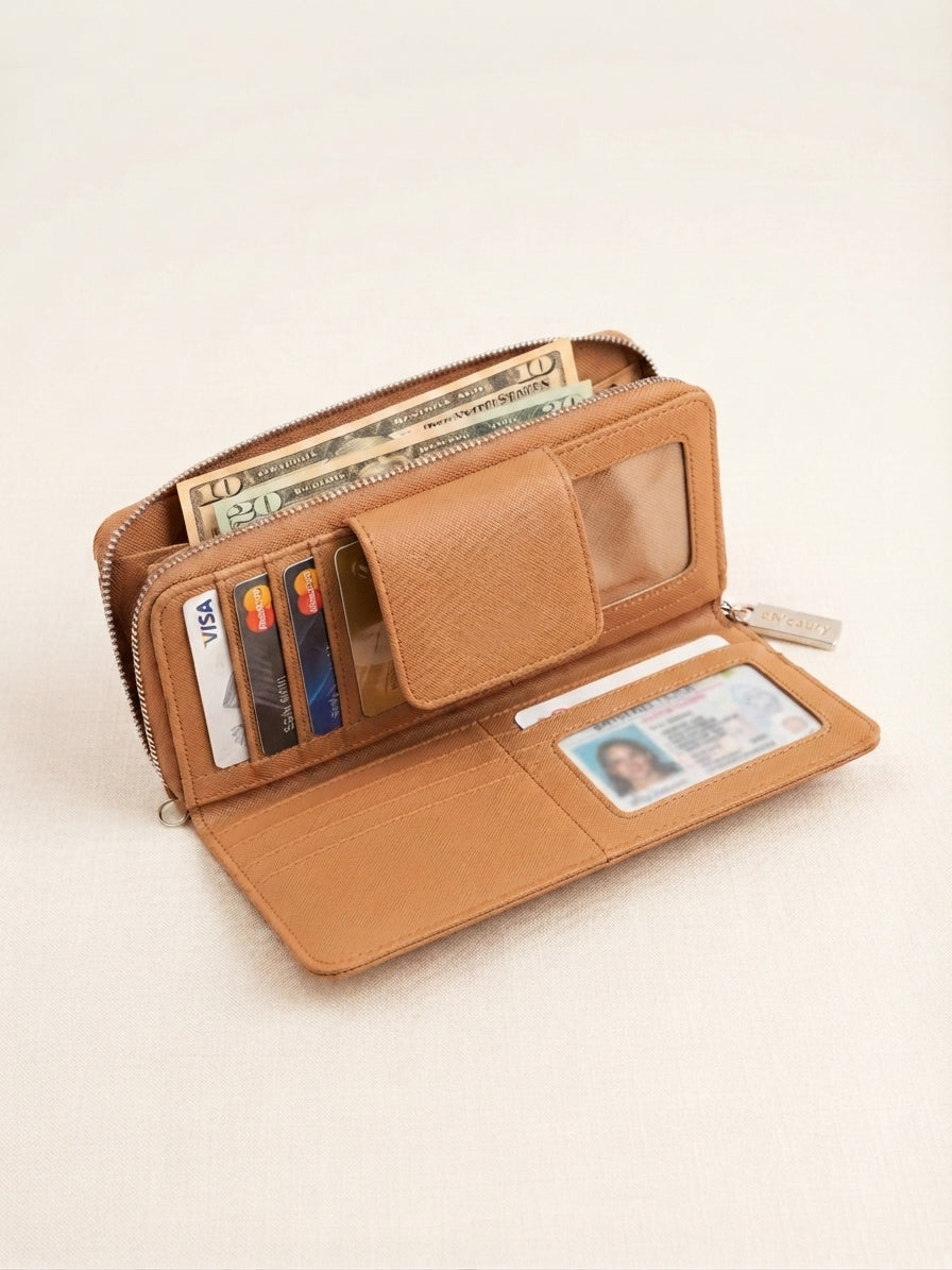 Hyde&Go Zip Around Purse with Detachable Wrist Strap