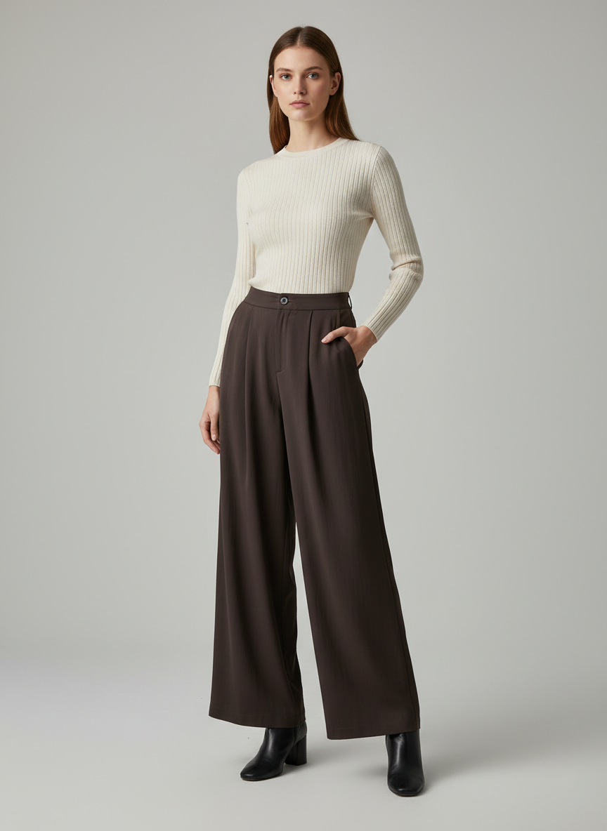 Zush Ladies Wide-Leg Palazzo Trousers