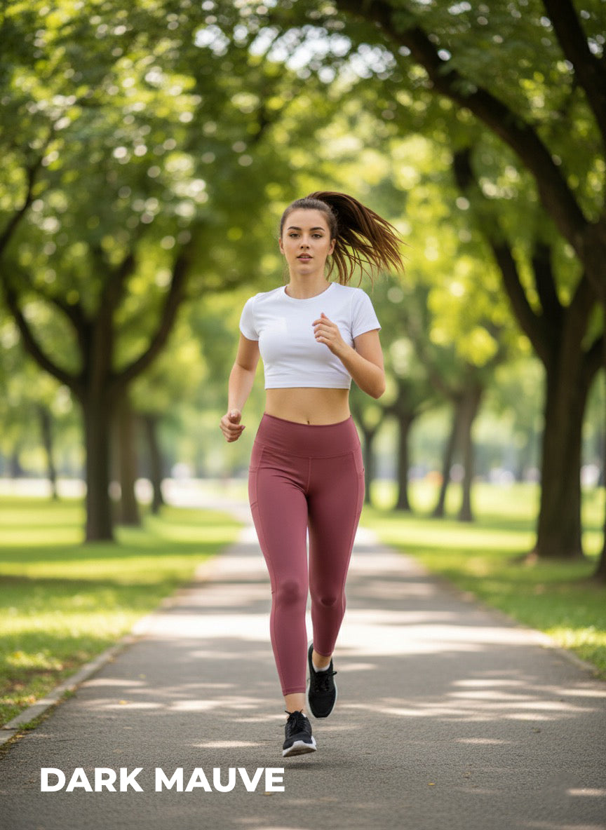 Zush Ladies High-Waisted Running Leggings With Pockets