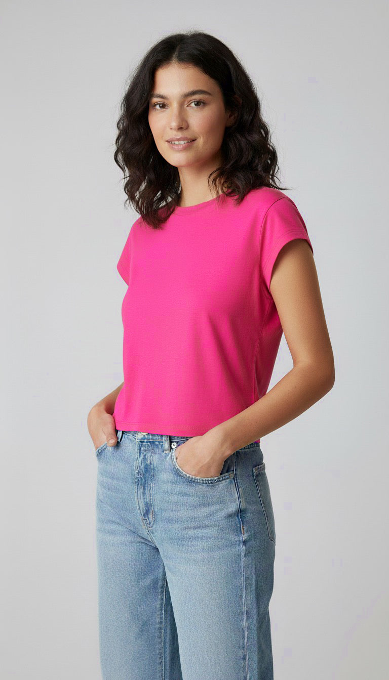 Zush Casual Versatile Solid Colour Crew Neck Short Sleeve T-Shirt - 2 Pack