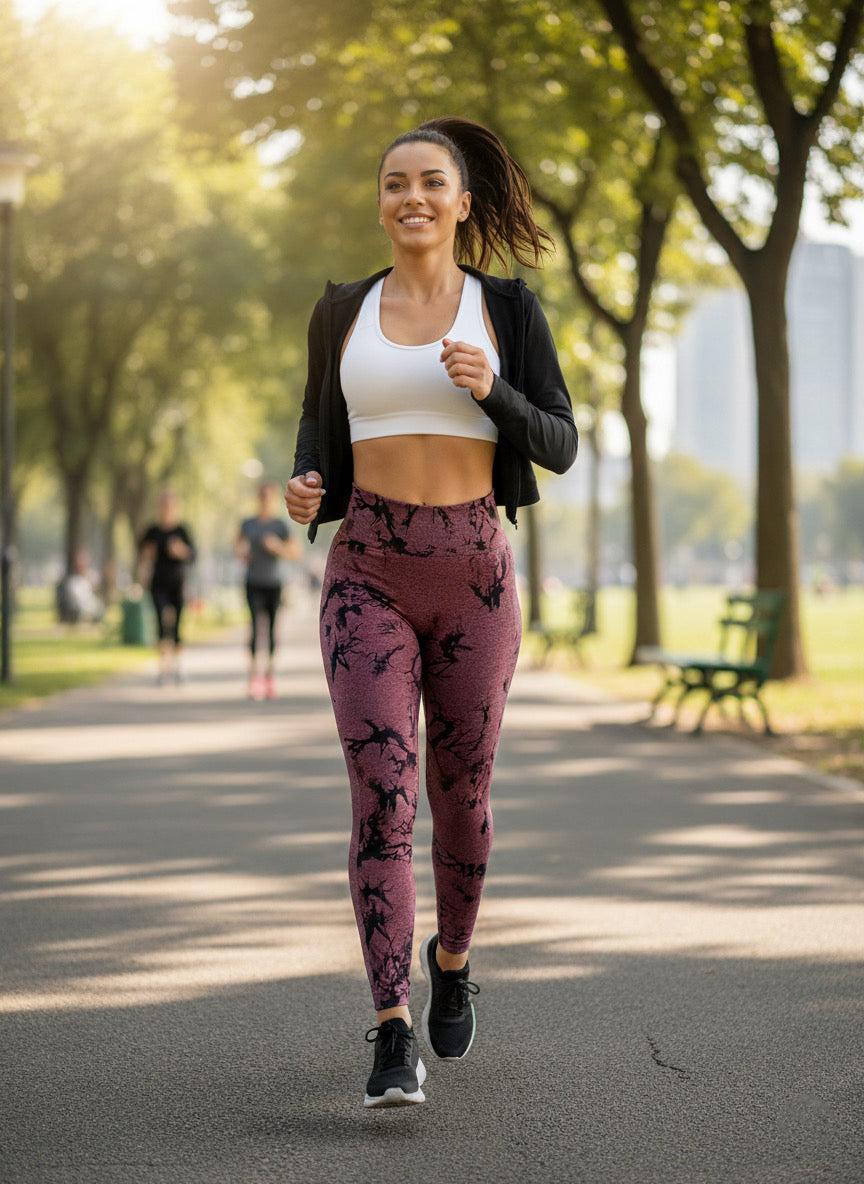 Zush Ladies High Waisted Patterned Seamless Leggings