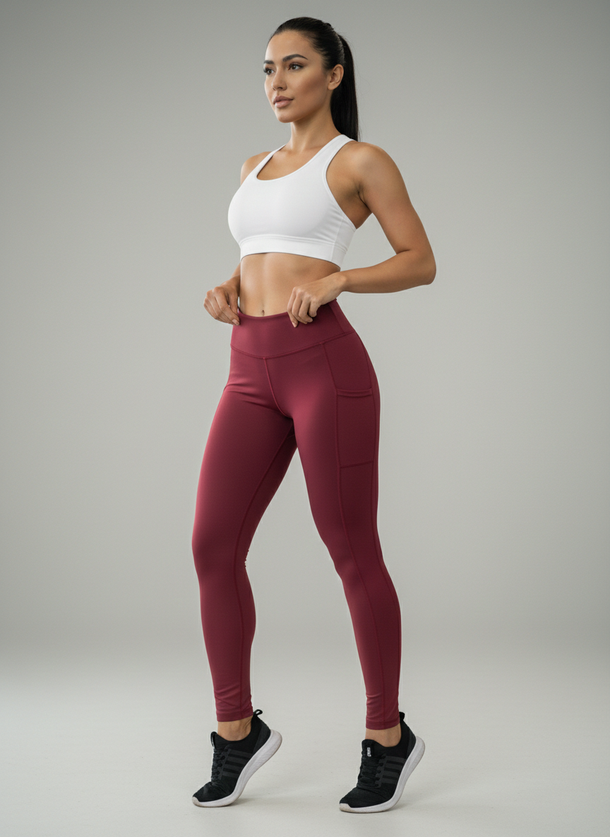 Active Wear High Waisted Leggings With Pockets