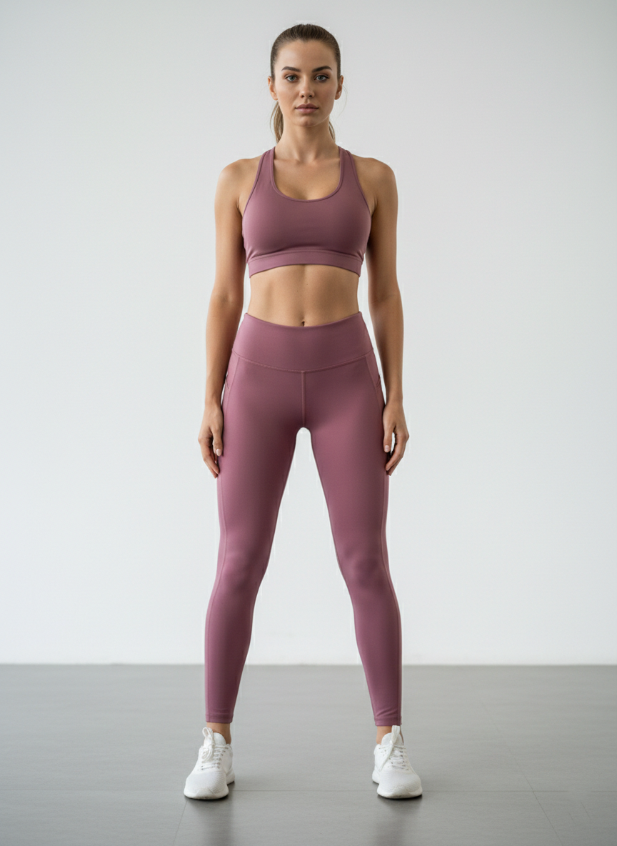 Active Wear High Waisted Leggings With Pockets