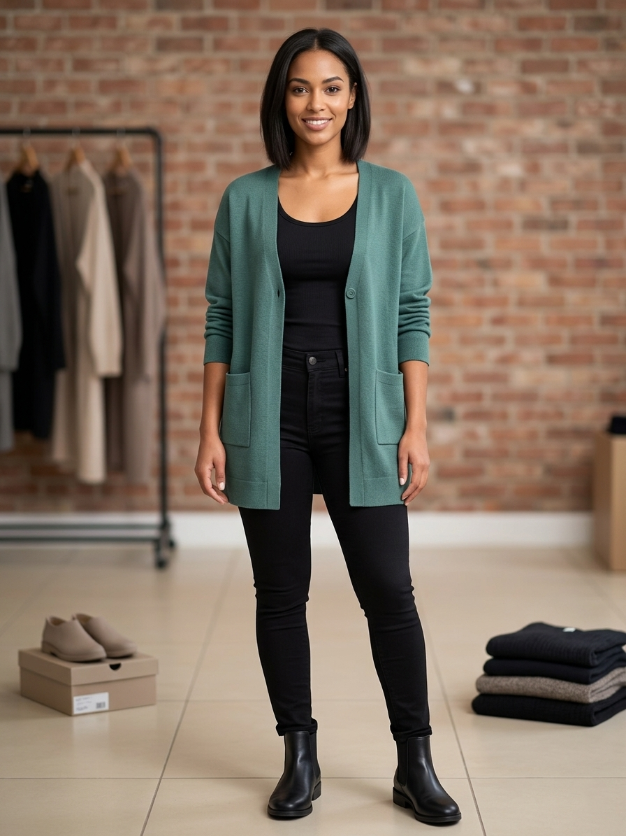 Zush Ladies Cashmere Mid Length Cardigan