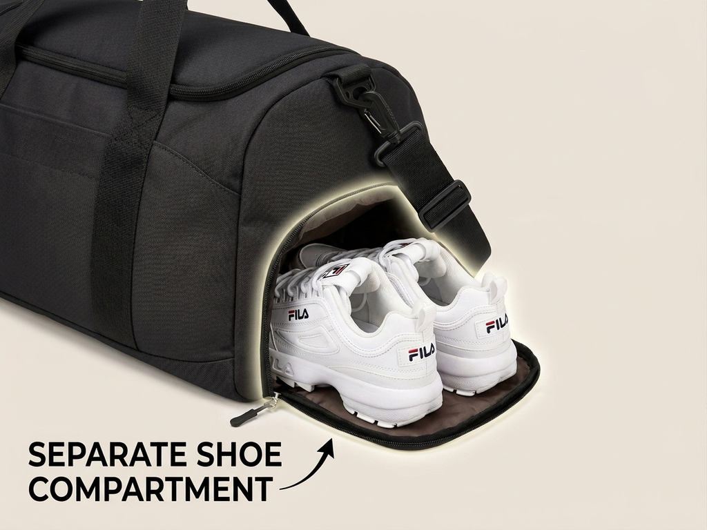 The Horizon Utility Duffel Bag With Shoe Compartment