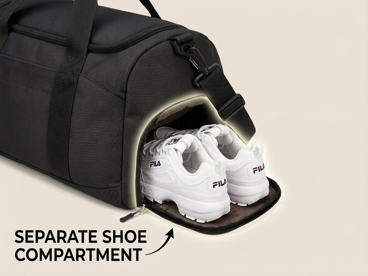 The Horizon Utility Duffel Bag With Shoe Compartment