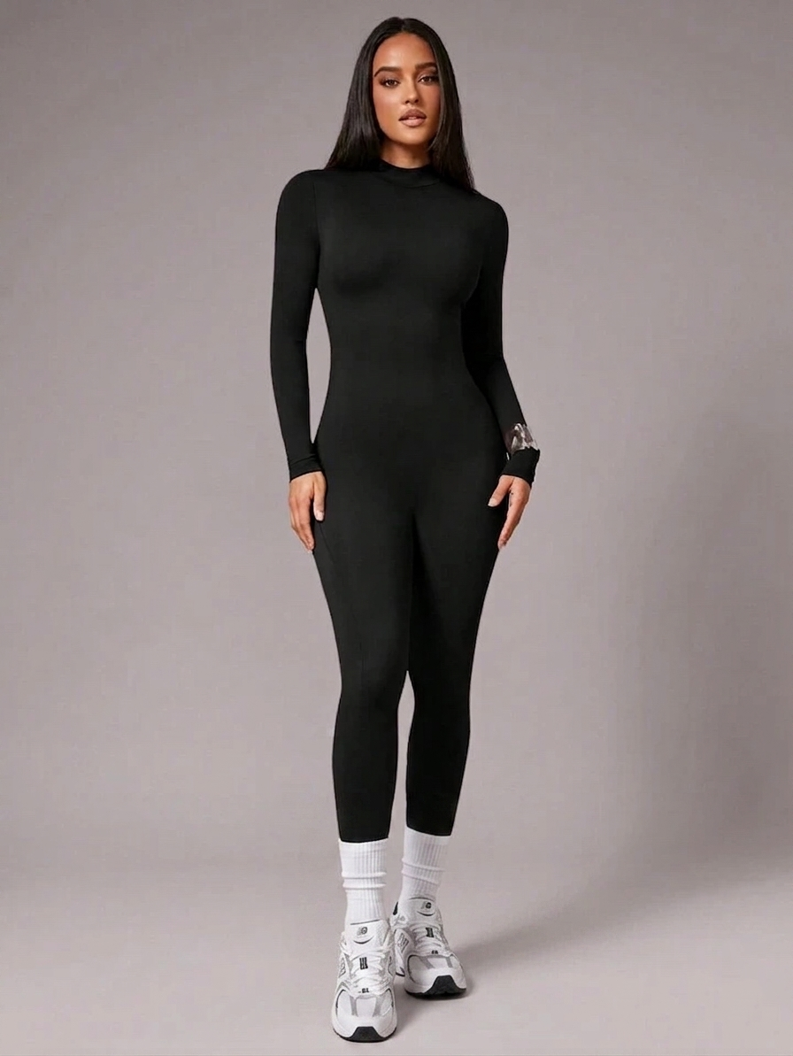 Zush Ladies Long Sleeve High Neck Unitard-Jumpsuit