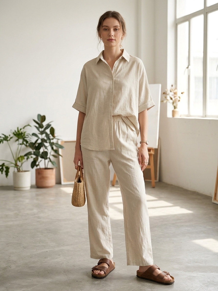 Zush Ladies 2-Piece Button down Set
