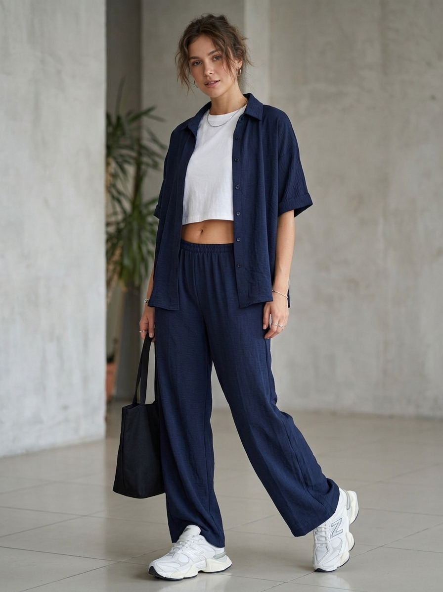 Zush Ladies 2-Piece Button down Set