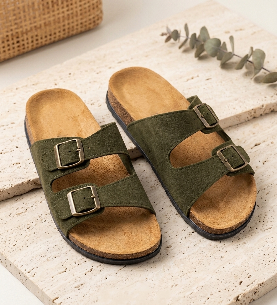 Easystride Ladies Double Buckle Sandals