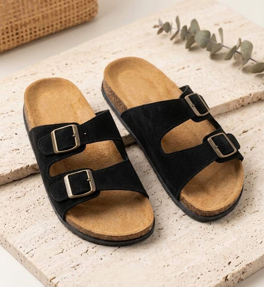 Easystride Ladies Double Buckle Sandals