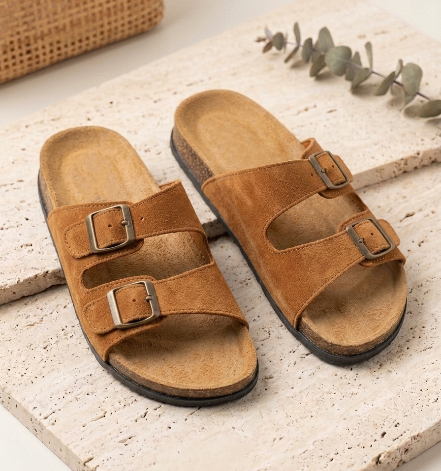 Easystride Ladies Double Buckle Sandals